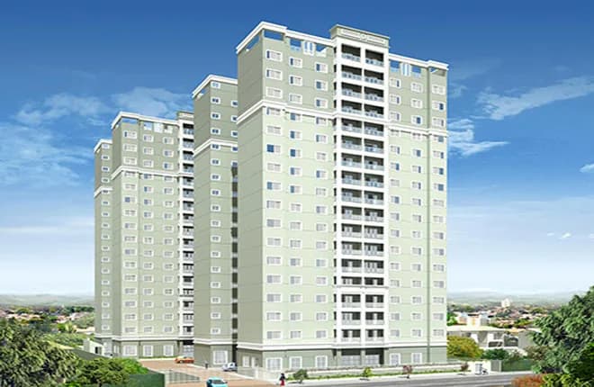 Fachada do Residencial Paloma, empreendimento entregue pela Costa Tressoldi no Parque Residencial Aquarius